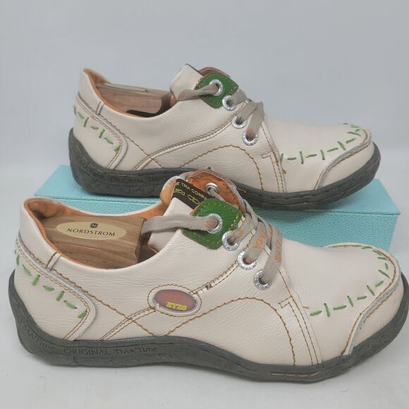 TMA Eyes Time Multicolor Lace Up Leather Walking Sneaker Shoes Women's 8 GERMANY - Picture 1 of 10